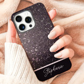Black Glitzer Sparkle Individuelle Name Case-Mate iPhone Hülle
