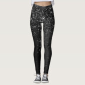 Black Glitzer Sparkle Leggings (Vorderseite)