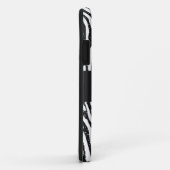 Black Glitzer Zebra Monogram iPhone Case-Mate iPhone Hülle (Hinten/Rechts)