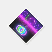 Black Glow Party Neon Lights Geburtstagsparty Serviette (Ecke)