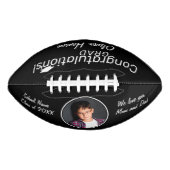 Black Glückwunsch Grad Abschluss Foto Football (Vorderseite)