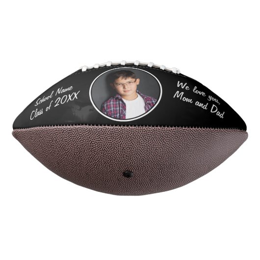 Black Glückwunsch Grad Abschluss Foto Football (Gedreht 270)