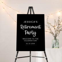 Black Glückwunschs Retirement Party PosterWelcome-