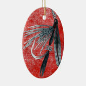 Black Gnat Classic Trout Fly Christmas Ornament (Rechts)