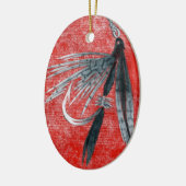 Black Gnat Classic Trout Fly Christmas Ornament (Links)