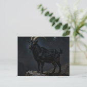 Black Goat at Night Postkarte (Stehend Vorderseite)