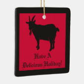 Black Goat Black Phillip Köstliche Weihnachten Keramikornament (Rechts)