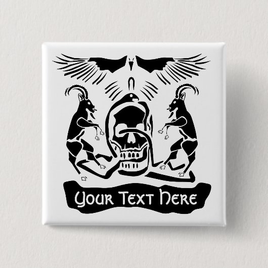 Black Goat Corrupt Trinity Wappen Button (Vorderseite)