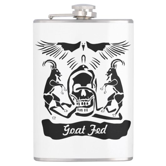 Black Goat Corrupt Trinity Wappen Flachmann (Vorderseite)