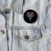 Black Goat Phillip Head Star Hand Drawing Old Scho Button (Beispiel)
