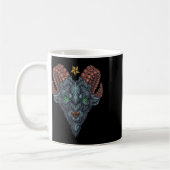 Black Goat Phillip Head Star Hand Drawing Old Scho Kaffeetasse (Links)