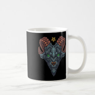 Black Goat Phillip Head Star Hand Drawing Old Scho Kaffeetasse