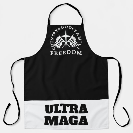 Black God Family Country Freedom ULTRA MAGA Schürze (Vorderseite)
