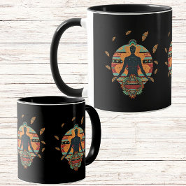 Black Goddess Butterfly Mandala Bohemisch Tasse