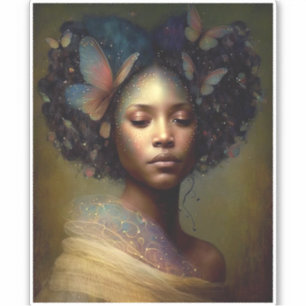 Black Goddess Fantasy Art Aufkleber