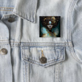 Black Goddess Fantasy Art Button (Beispiel)