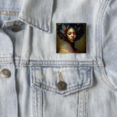 Black Goddess Fantasy Art Button (Beispiel)