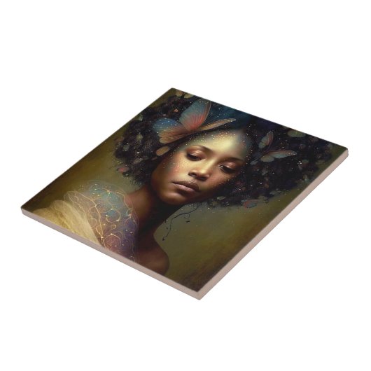 Black Goddess Fantasy Art Fliese (Seite)