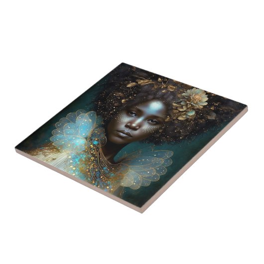 Black Goddess Fantasy Art Fliese (Seite)