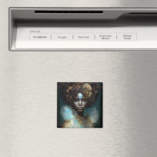 Black Goddess Fantasy Art Magnet (In Situ (Geschirrspüler))