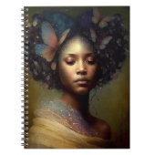 Black Goddess Fantasy Art Notizblock (Vorderseite)