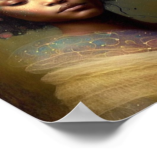 Black Goddess Fantasy Art Poster (Ecke)