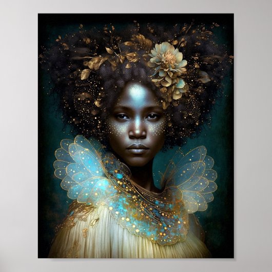 Black Goddess Fantasy Art Poster (Vorne)