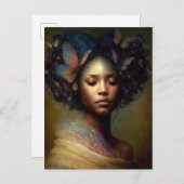 Black Goddess Fantasy Art Postkarte (Vorne/Hinten)