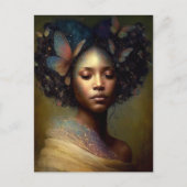 Black Goddess Fantasy Art Postkarte (Vorderseite)