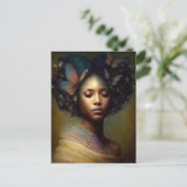 Black Goddess Fantasy Art Postkarte (Stehend Vorderseite)