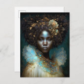 Black Goddess Fantasy Art Postkarte (Vorne/Hinten)