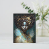 Black Goddess Fantasy Art Postkarte (Stehend Vorderseite)