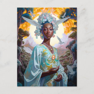 Black Goddess Fantasy Art Postkarte