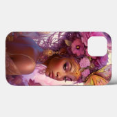 Black Goddess Pink Lila Fantasy Art Case-Mate iPhone Hülle (Rückseite (Horizontal))