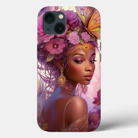 Black Goddess Pink Lila Fantasy Art Case-Mate iPhone Hülle (Rückseite)