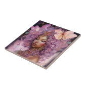 Black Goddess Pink Lila Fantasy Art Fliese (Seite)
