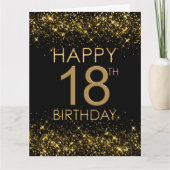 Black Gold 18. Geburtstagskarte Karte (Vorderseite)