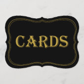 Black & Gold 1920er Gatsby Wedding Cards signieren Einladung (Rückseite)