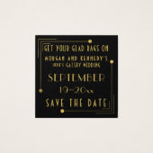 Black Gold 1920er Hochzeit Save the Dates 100 Pack (Vorderseite)