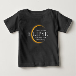 Black & Gold 2024 Texas Total Solar Eclipse Famili Baby T-shirt