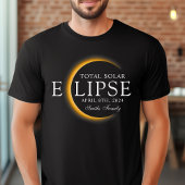 Black & Gold 2024 Texas Total Solar Eclipse Famili T-Shirt