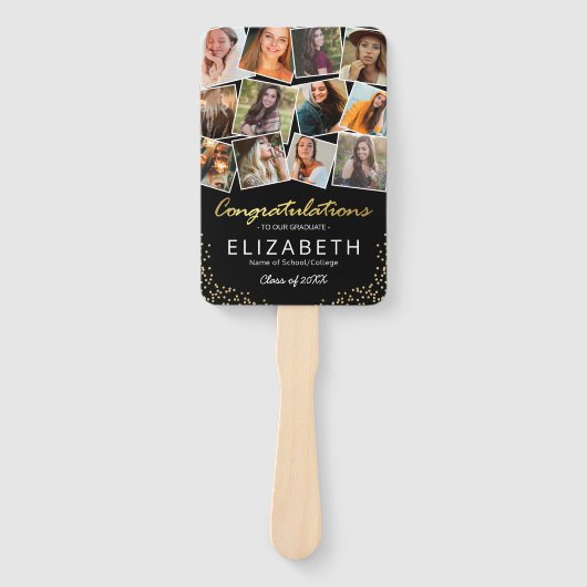 Black Gold 2025 Abschluss Foto Fächer (Vorderseite)