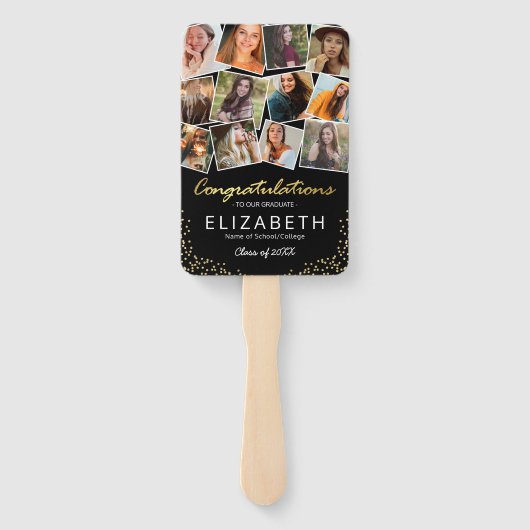 Black Gold 2025 Abschluss Foto Fächer (Rückseite)