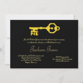 Black & Gold 21. Geburtstag Party Einladung (Rückseite)