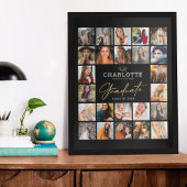 Black Gold 24 Foto Collage Abschluss Poster