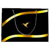 Black Gold 25. Hochzeit Jubiläum Geschenk Keepake Große Geschenktüte (Rückseite)