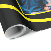 Black Gold 25. Hochzeitstag Geschenke Paare Geschenkpapier (Rolleneckpunkt)