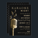Black Gold 30. Geburtstag Karaoke Night Party Einladung<br><div class="desc">Classy Black Gold 30. Geburtstag Karaoke Night Party Einladung</div>