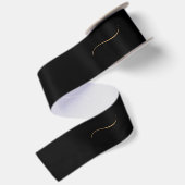Black Gold 3"-Logo für Monogram-Skripte Satinband (Rückseite)