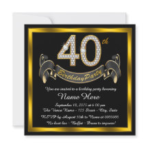 Black Gold 40. Geburtstag Party